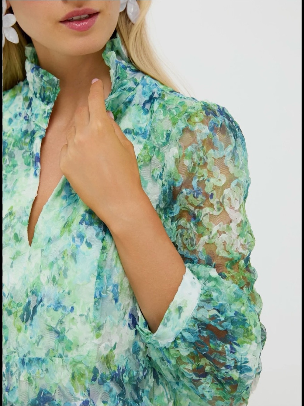 Tuckernuck Palmerston Water Lilies Organza NWT XXL